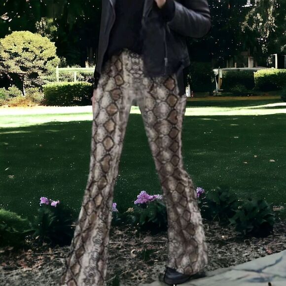 Metallic Snakeskin Jeans Pants Sz 20 Bootcut  Blue Silver Vintage Highway Brand. - Picture 11 of 16